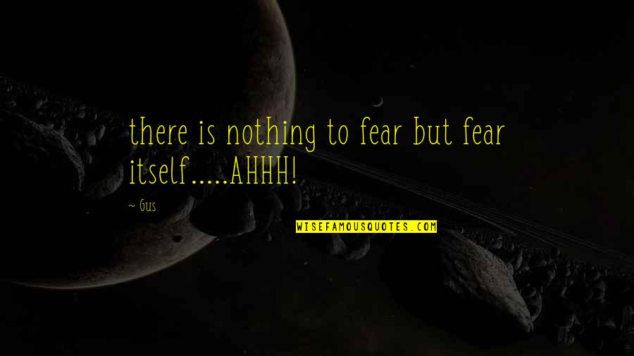 Flipping Tires Quotes By Gus: there is nothing to fear but fear itself.....AHHH!