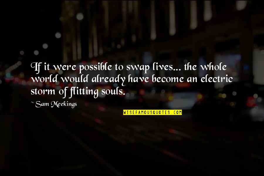 Flitting Quotes By Sam Meekings: If it were possible to swap lives... the