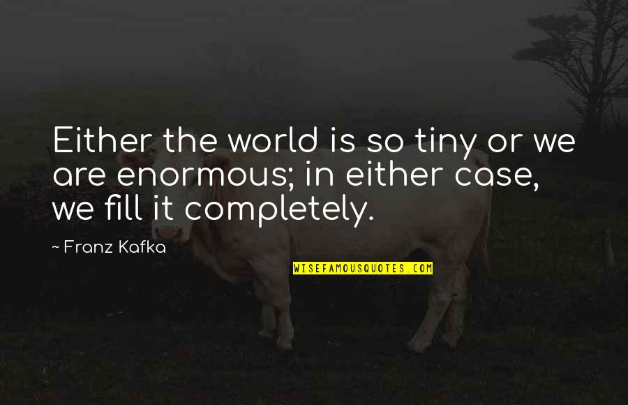 Floodgate Quotes By Franz Kafka: Either the world is so tiny or we
