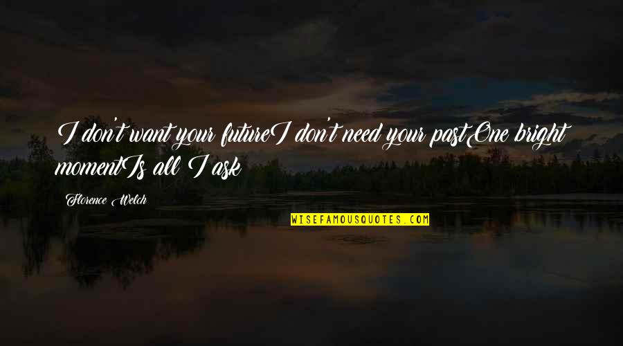 Florence Welch Quotes By Florence Welch: I don't want your futureI don't need your