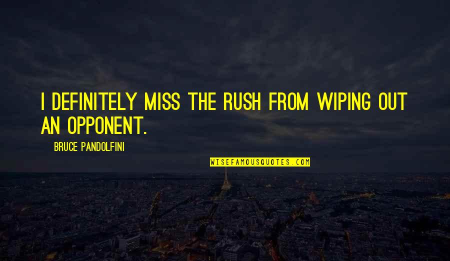 Florensa Flores Quotes By Bruce Pandolfini: I definitely miss the rush from wiping out