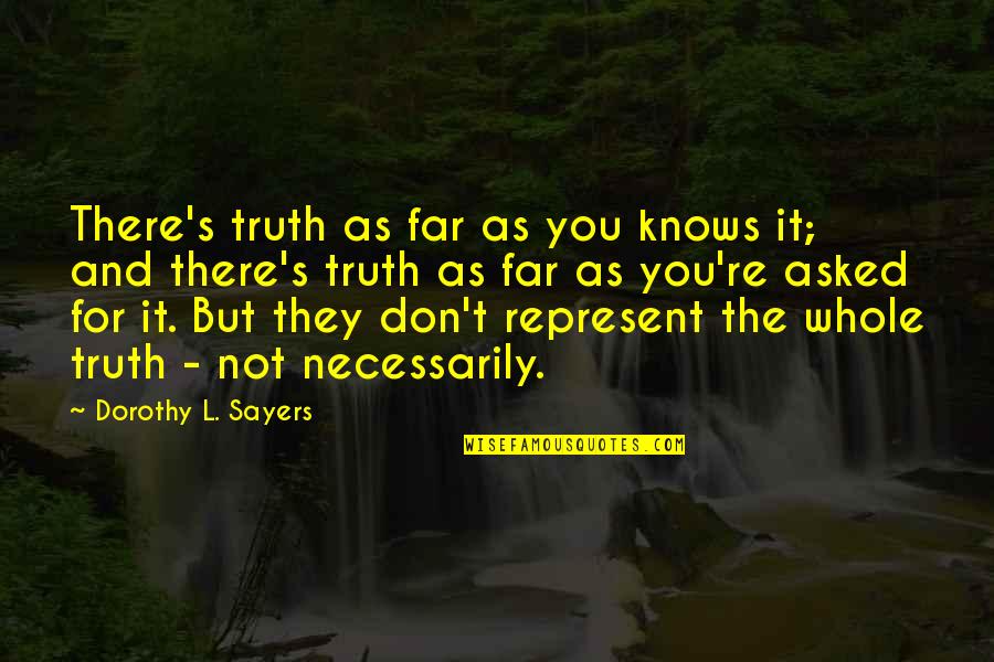 Florentino Collantes Quotes By Dorothy L. Sayers: There's truth as far as you knows it;