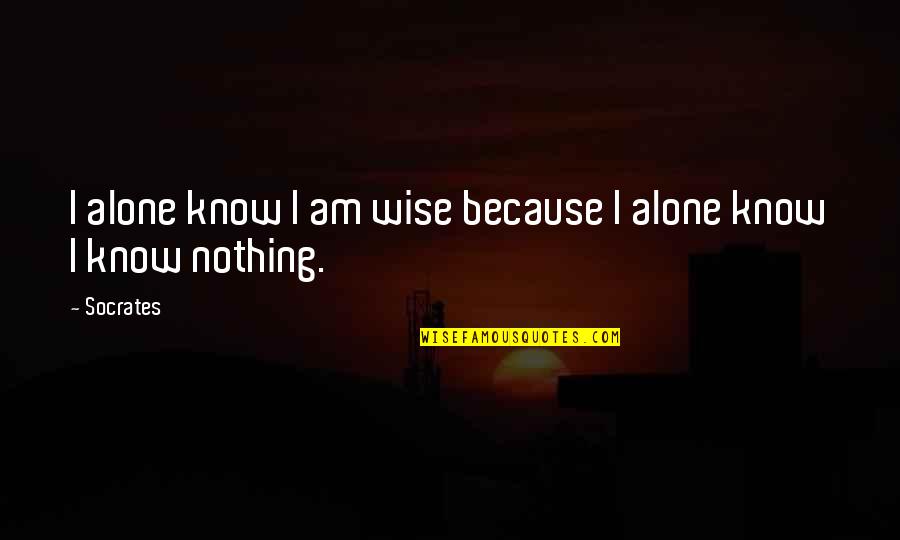 Flores De Mayo Quotes By Socrates: I alone know I am wise because I