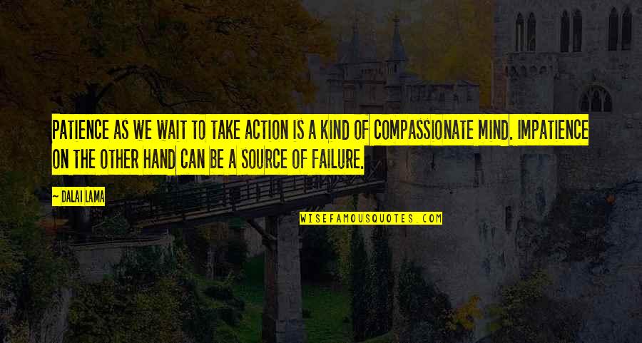 Florian Beck Quotes By Dalai Lama: Patience as we wait to take action is Florian Beck Quotes By Dalai Lama: Patience as we wait to take action is