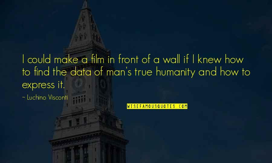 Floricanto Quotes By Luchino Visconti: I could make a film in front of