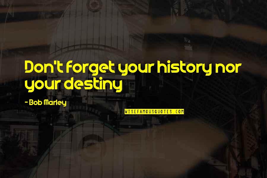 Flossy Quotes By Bob Marley: Don't forget your history nor your destiny