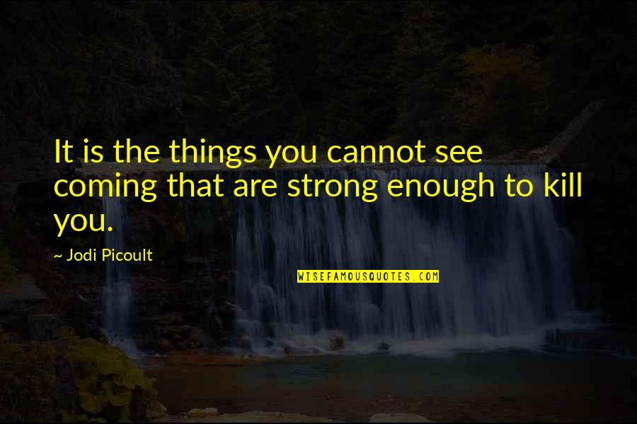 Flotillas Quotes By Jodi Picoult: It is the things you cannot see coming