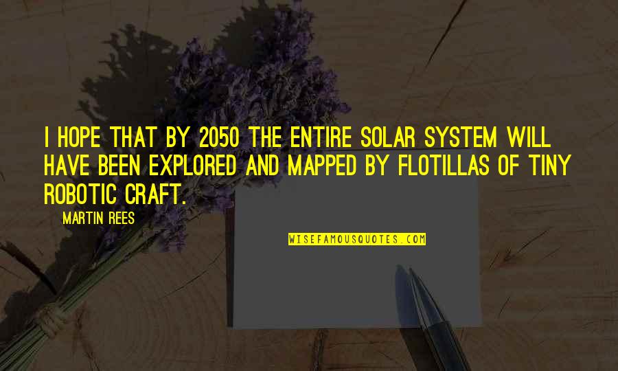 Flotillas Quotes By Martin Rees: I hope that by 2050 the entire solar