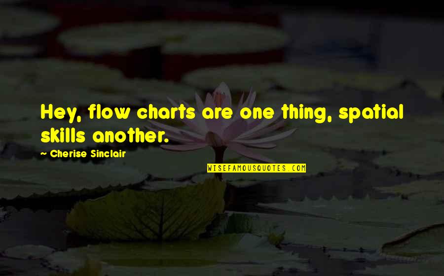 Flow Charts Quotes By Cherise Sinclair: Hey, flow charts are one thing, spatial skills