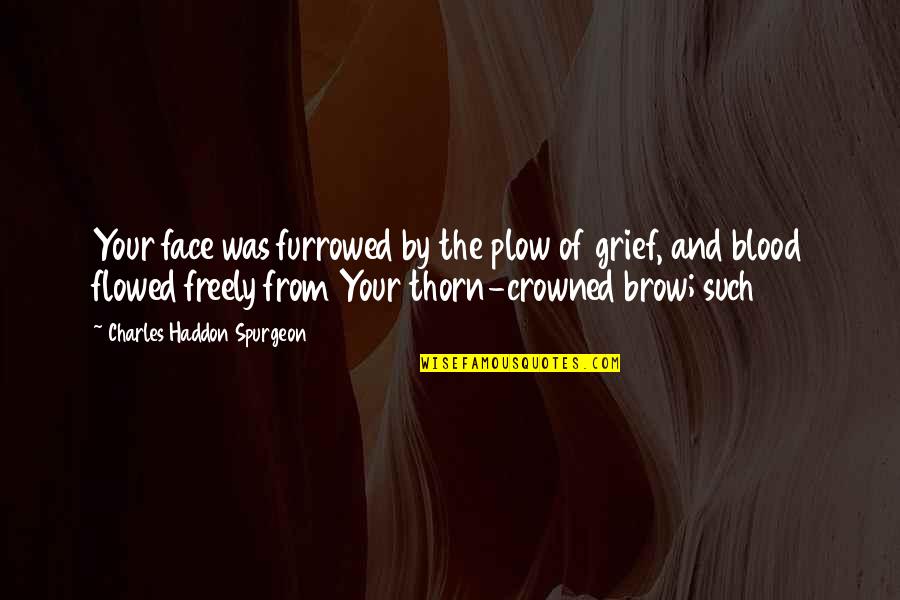 Flowed Quotes By Charles Haddon Spurgeon: Your face was furrowed by the plow of