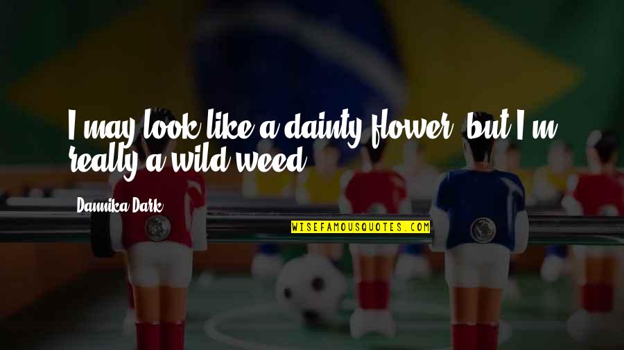 Flower Like Quotes By Dannika Dark: I may look like a dainty flower, but Flower Like Quotes By Dannika Dark: I may look like a dainty flower, but
