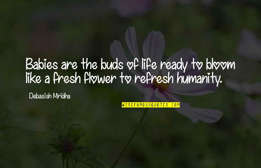 Flower Like Quotes By Debasish Mridha: Babies are the buds of life ready to