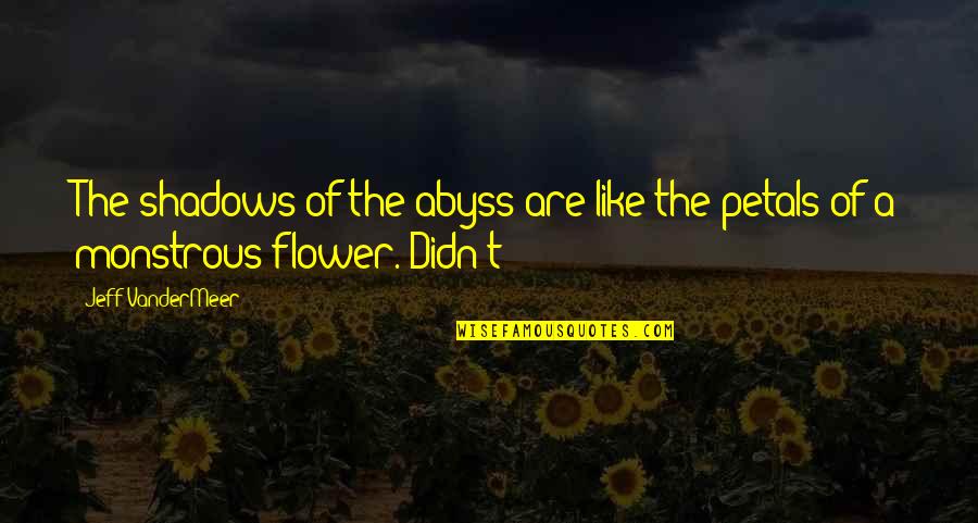 Flower Like Quotes By Jeff VanderMeer: The shadows of the abyss are like the