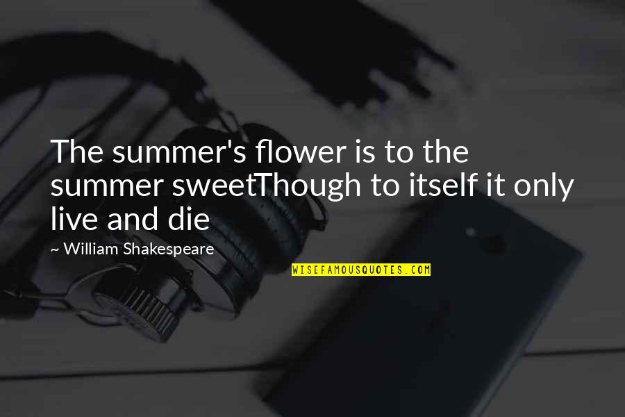 Flower Sweet Quotes By William Shakespeare: The summer's flower is to the summer sweetThough