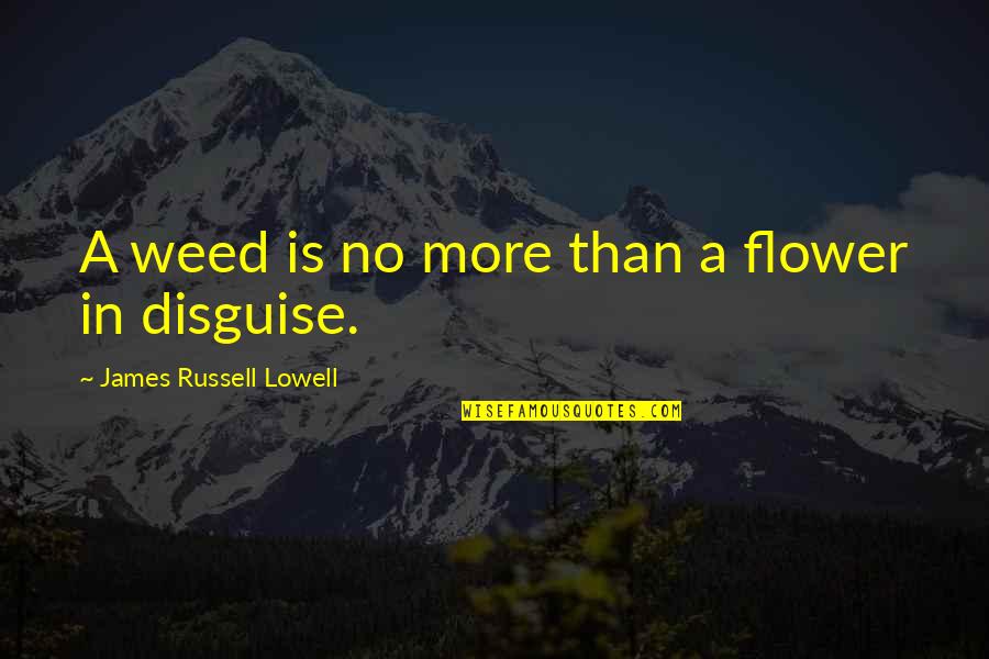Flower Weed Quotes By James Russell Lowell: A weed is no more than a flower