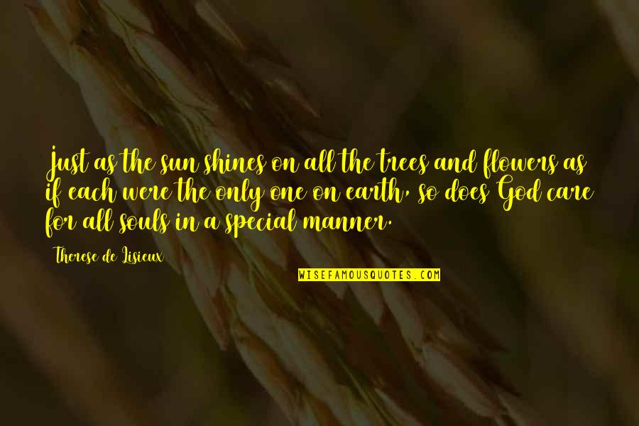 Flowers And Love Quotes By Therese De Lisieux: Just as the sun shines on all the