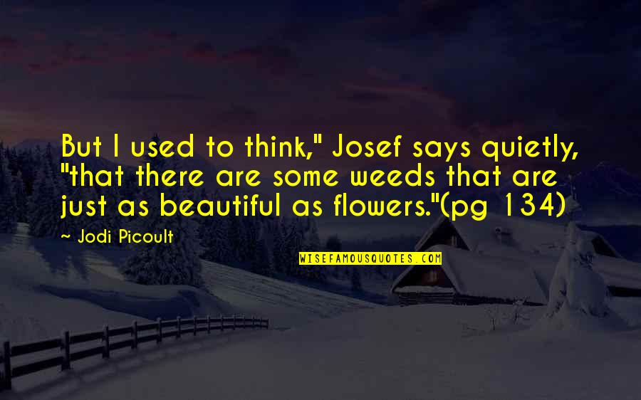 Flowers Are Beautiful Quotes By Jodi Picoult: But I used to think," Josef says quietly,