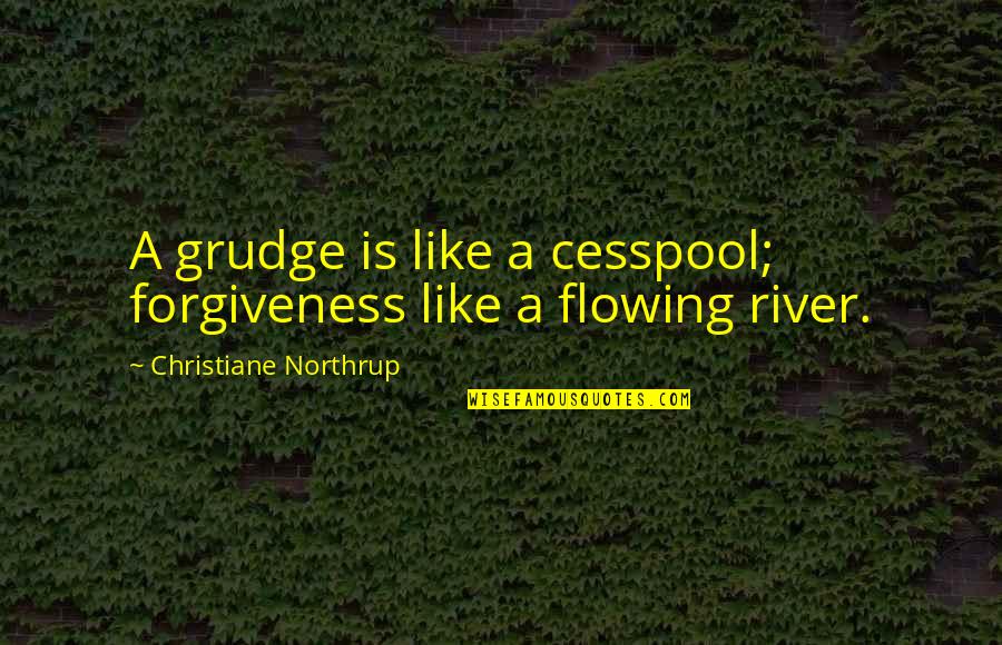 Flowing Rivers Quotes By Christiane Northrup: A grudge is like a cesspool; forgiveness like