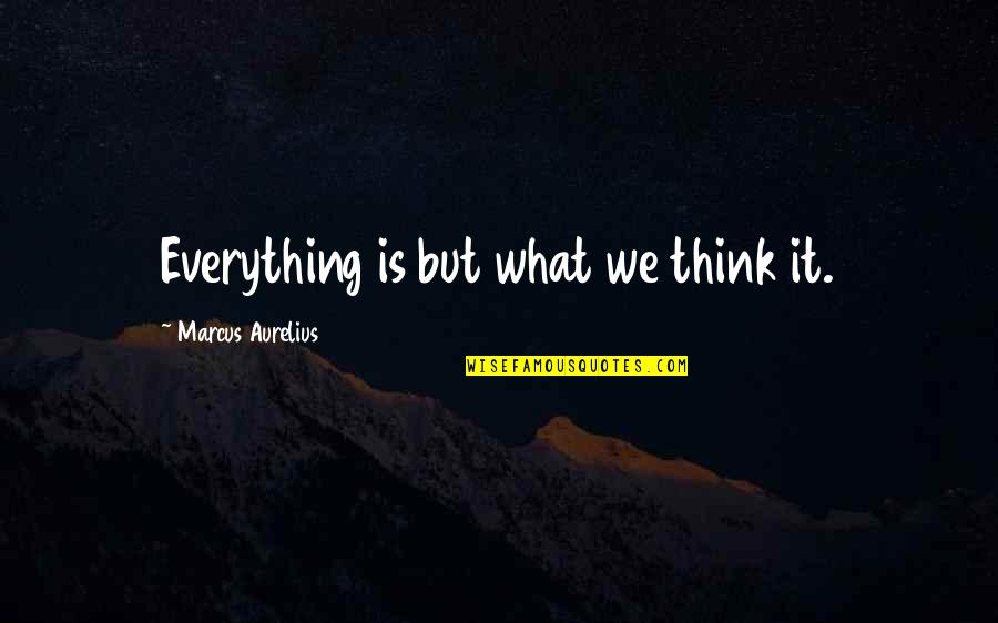 Flowrestling Quotes By Marcus Aurelius: Everything is but what we think it.