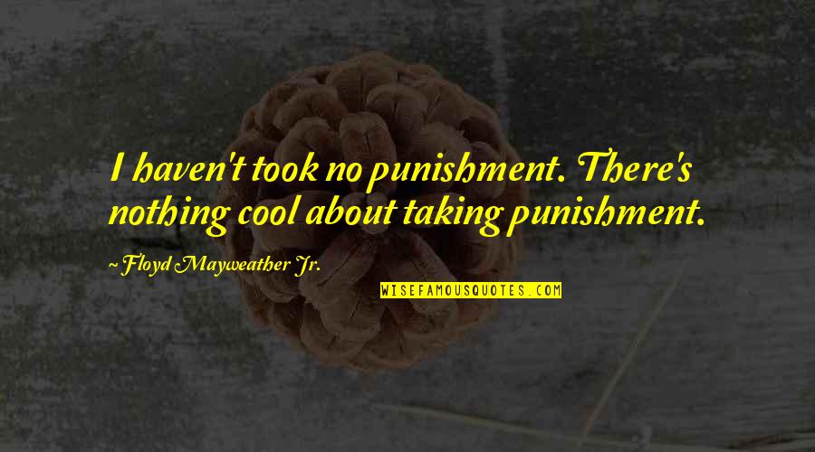 Floyd Mayweather Jr Quotes By Floyd Mayweather Jr.: I haven't took no punishment. There's nothing cool