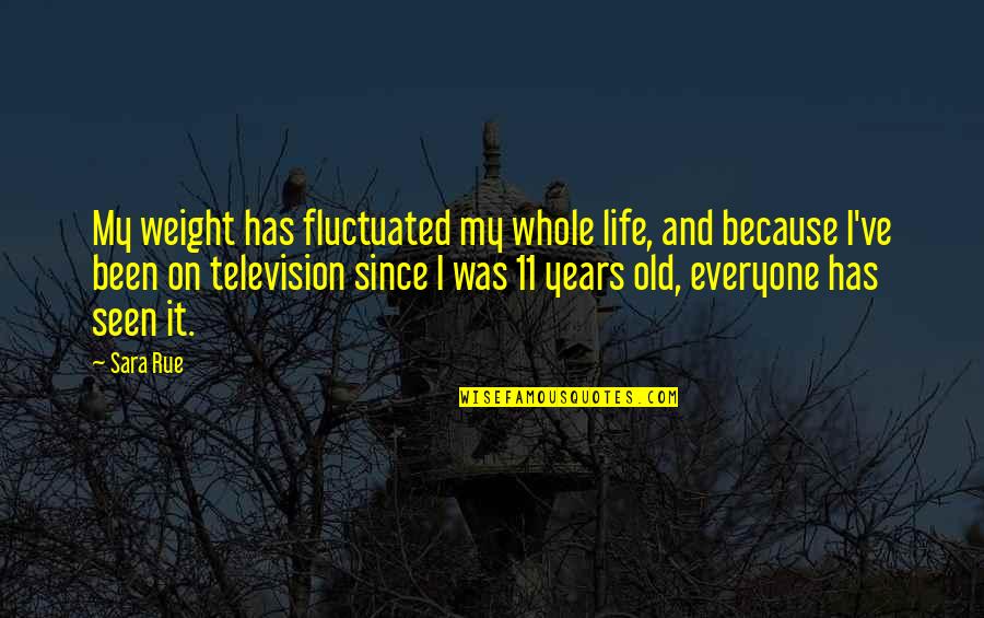 Fluctuated Quotes By Sara Rue: My weight has fluctuated my whole life, and