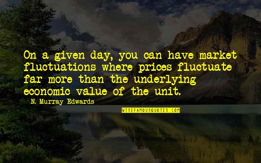 Fluctuations Quotes By N. Murray Edwards: On a given day, you can have market