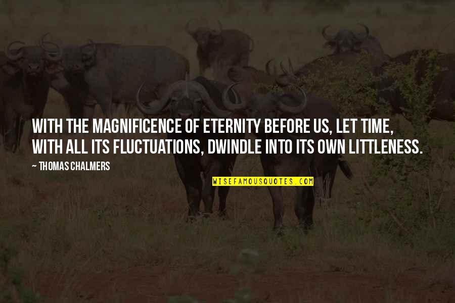 Fluctuations Quotes By Thomas Chalmers: With the magnificence of eternity before us, let