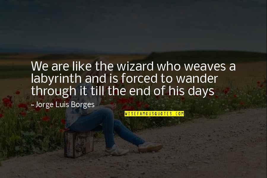 Fluffiness Quotes By Jorge Luis Borges: We are like the wizard who weaves a