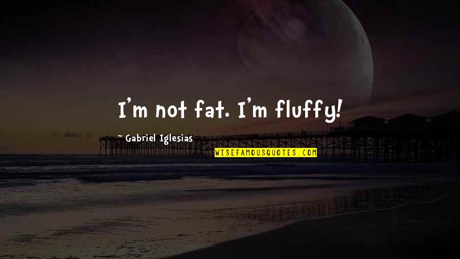 Fluffy Iglesias Quotes By Gabriel Iglesias: I'm not fat. I'm fluffy!