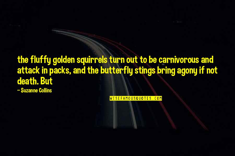 Fluffy Quotes By Suzanne Collins: the fluffy golden squirrels turn out to be