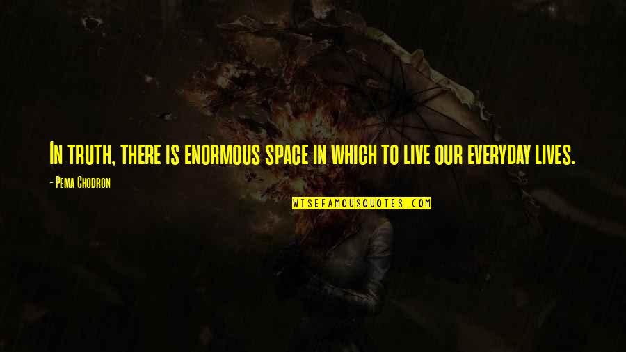 Fluidez O Quotes By Pema Chodron: In truth, there is enormous space in which