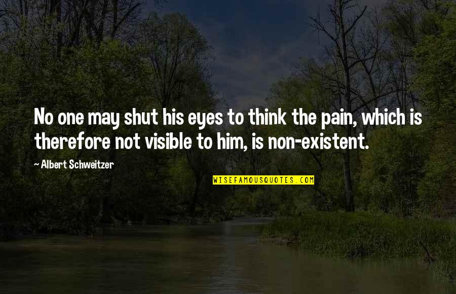 Flukey Luke Quotes By Albert Schweitzer: No one may shut his eyes to think Flukey Luke Quotes By Albert Schweitzer: No one may shut his eyes to think