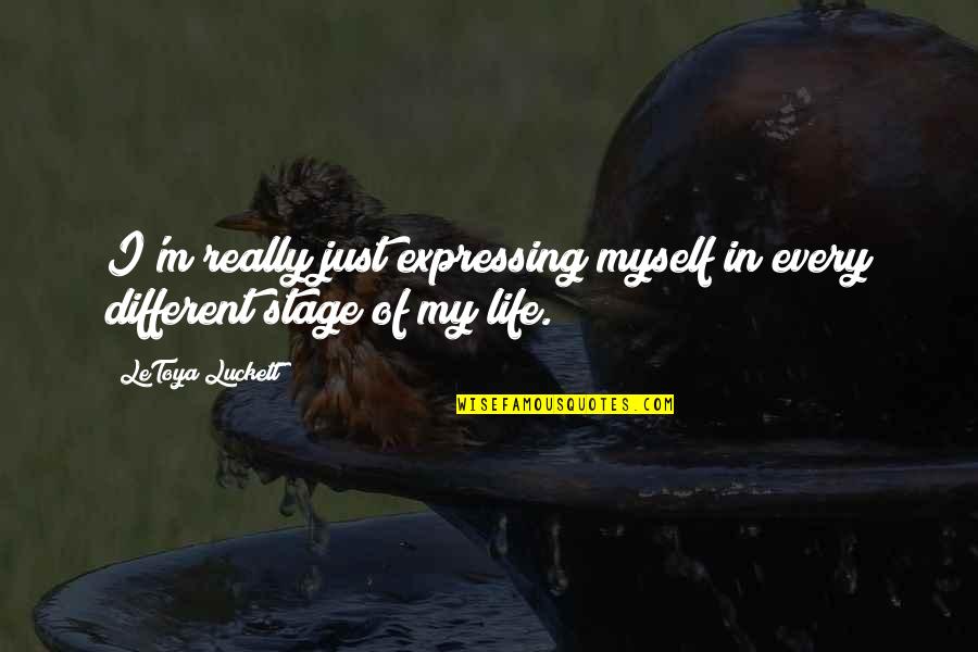 Flukey Luke Quotes By LeToya Luckett: I'm really just expressing myself in every different