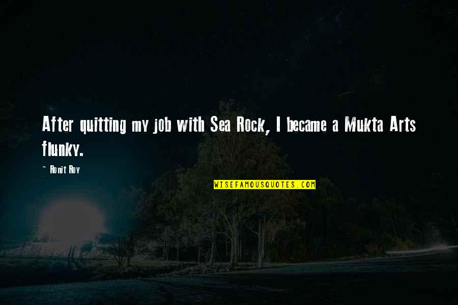 Flunky's Quotes By Ronit Roy: After quitting my job with Sea Rock, I
