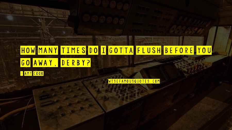 Flush Quotes By Amy Cook: How many times do I gotta flush before