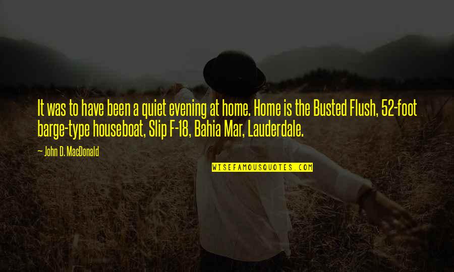 Flush Quotes By John D. MacDonald: It was to have been a quiet evening Flush Quotes By John D. MacDonald: It was to have been a quiet evening