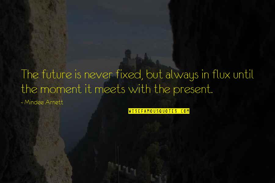 Flux Quotes By Mindee Arnett: The future is never fixed, but always in