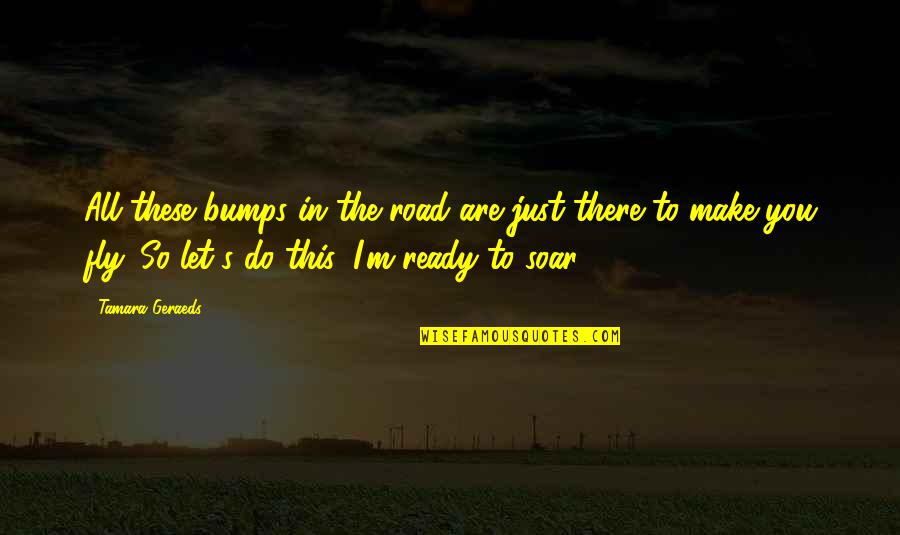 Fly And Soar Quotes By Tamara Geraeds: All these bumps in the road are just