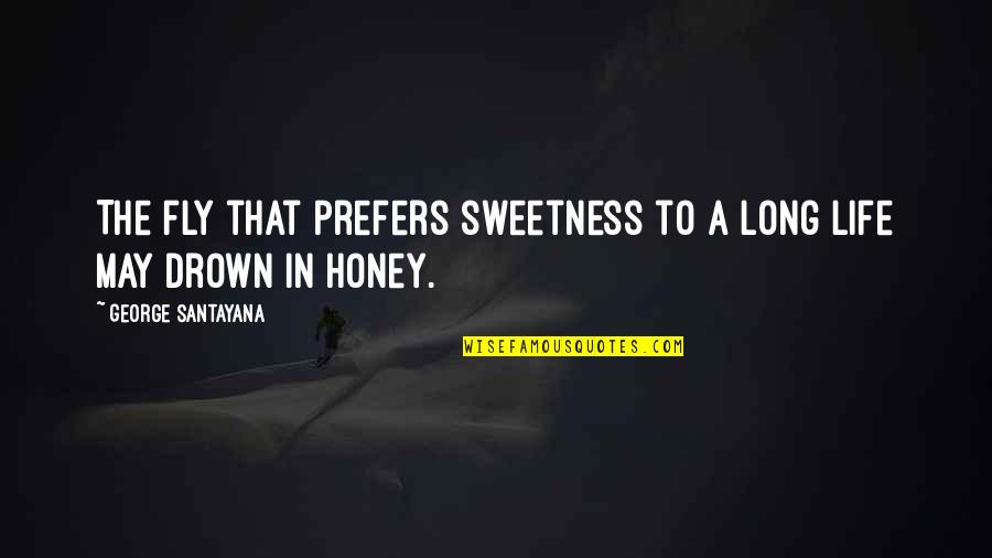 Fly In Life Quotes By George Santayana: The fly that prefers sweetness to a long Fly In Life Quotes By George Santayana: The fly that prefers sweetness to a long