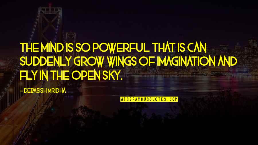 Fly In The Sky Quotes By Debasish Mridha: The mind is so powerful that is can