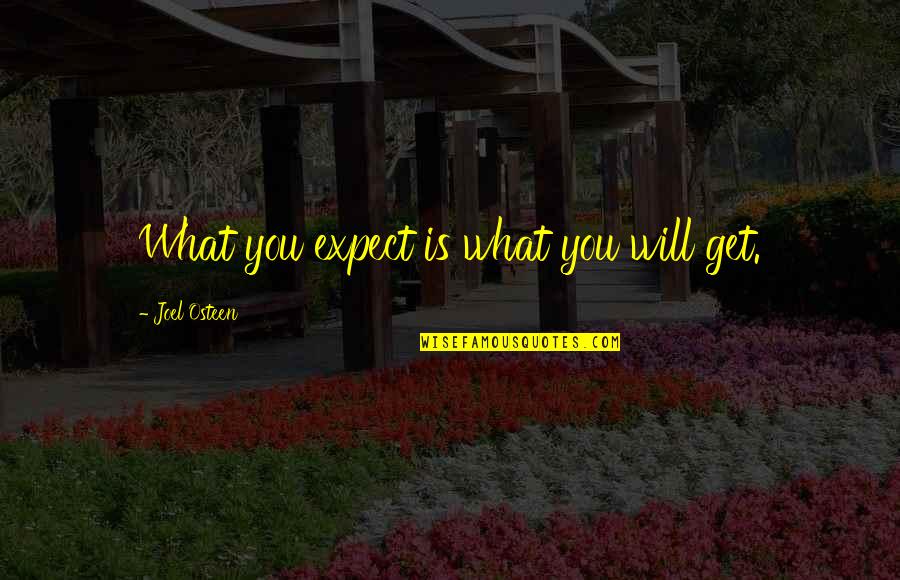 Fly On The Wall Quotes By Joel Osteen: What you expect is what you will get. Fly On The Wall Quotes By Joel Osteen: What you expect is what you will get.