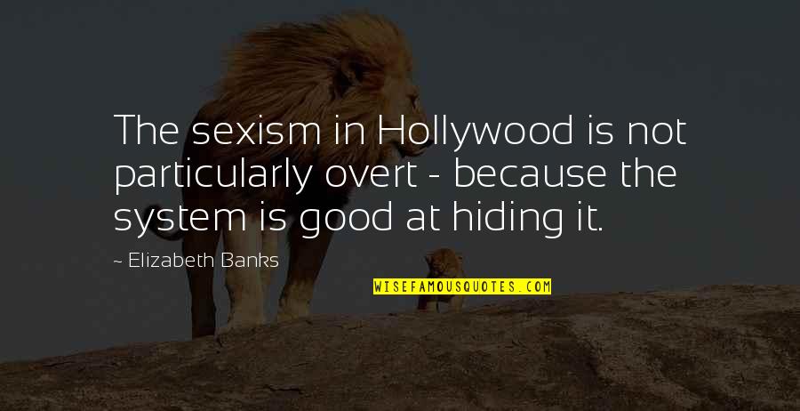 Flying A Cessna Quotes By Elizabeth Banks: The sexism in Hollywood is not particularly overt