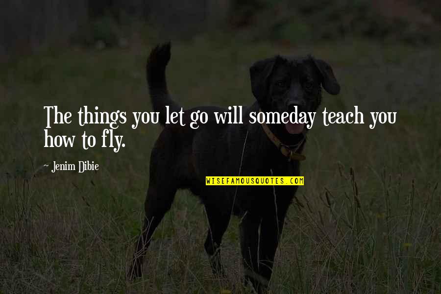 Flying And Dreams Quotes By Jenim Dibie: The things you let go will someday teach