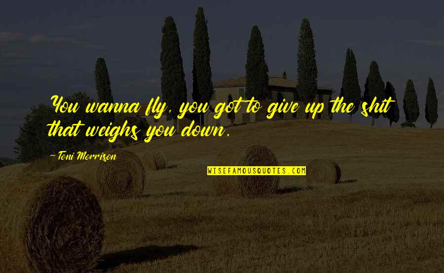 Flying And Freedom Quotes By Toni Morrison: You wanna fly, you got to give up