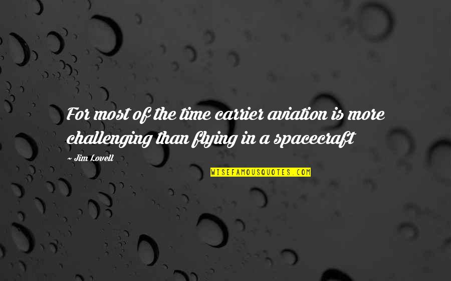 Flying Aviation Quotes By Jim Lovell: For most of the time carrier aviation is