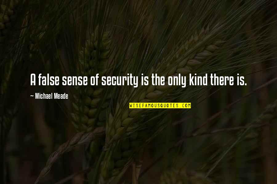 Flying High Funny Quotes By Michael Meade: A false sense of security is the only