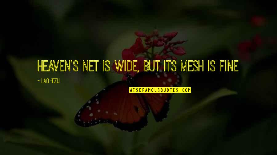 Flyy Girl Quotes By Lao-Tzu: Heaven's net is wide, but its mesh is