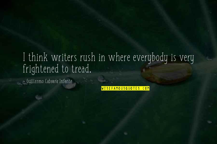 Focalin Vs Concerta Quotes By Guillermo Cabrera Infante: I think writers rush in where everybody is Focalin Vs Concerta Quotes By Guillermo Cabrera Infante: I think writers rush in where everybody is