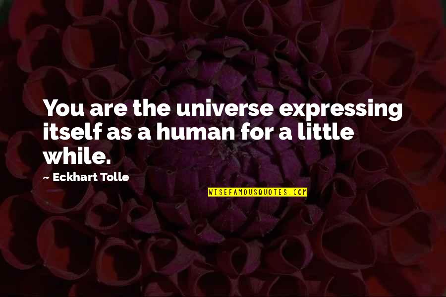 Focals Quotes By Eckhart Tolle: You are the universe expressing itself as a