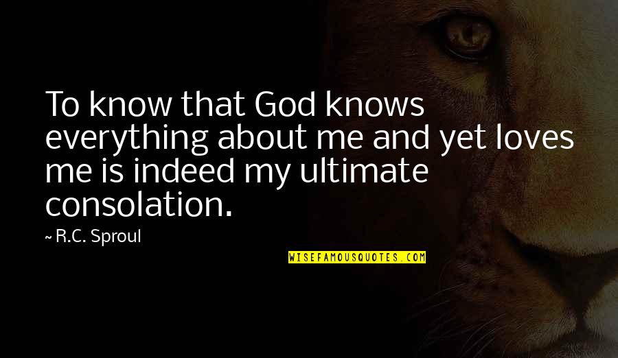 Fockink Quotes By R.C. Sproul: To know that God knows everything about me